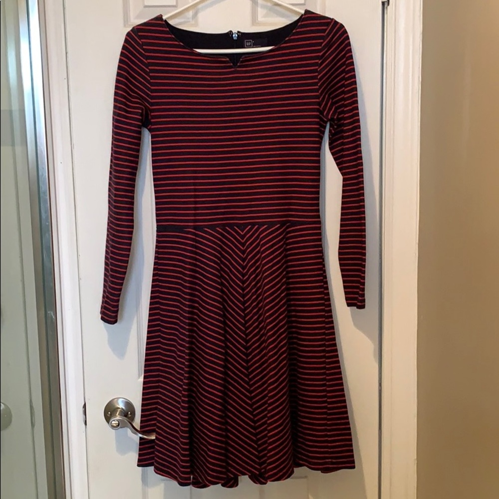 Striped long sleeved dress